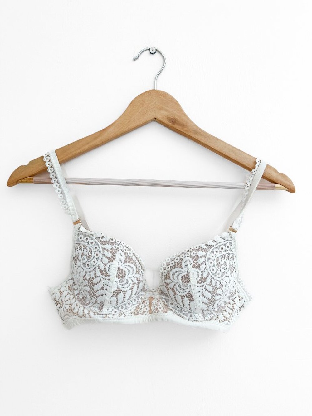 Aerie White Lace Push Up Bra - Size 32A